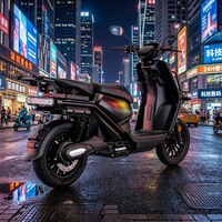 Vélo électrique Mino 4000W, batterie lithium, autonomie 150 km, freins à disque doubles, amortisseurs arrière robustes, idéal pour la livraison de repas.