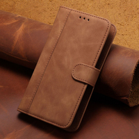 Étui Portefeuille Protecteur Magnétique Coulissant en Cuir Rétro Universel avec Clip Amovible Porte-Cartes de Crédit pour Smartphone