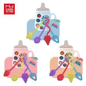 HW Sensory Montessori Bébé pour <span class=keywords><strong>6</strong></span> <span class=keywords><strong>à</strong></span> 12 <span class=keywords><strong>Mois</strong></span> Doux Pull String Fidget Éducatif Apprentissage <span class=keywords><strong>Bain</strong></span> Jouets Lait Biberon Forme - Product Image 6