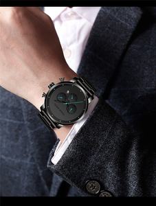 Nuevo Reloj Cronógrafo de Acero Inoxidable para Hombre, con Triple Dial, Multifunción, Deportivo, Resistente al Agua, de Cuarzo - Product Image 6