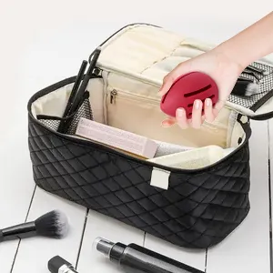 Soporte para licuadora de belleza | Almacenamiento de hojaldre de polvo | Estuche de esponja de maquillaje transpirable para negocios o viajes