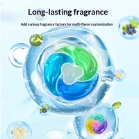 Gel de lavage parfumé jetable de luxe 15g |   Boîte de 30 pièces |   Nettoyage doux 4-en-1 |   Formule Écologique |   Parfum durable
