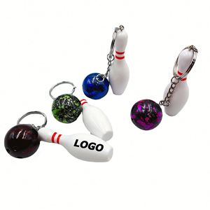 Custom Logo <b>Bowling</b> Ball Keychain, Creative Sports, Car Key Fob, Tournament Event Promotional Gift - Product Image 1