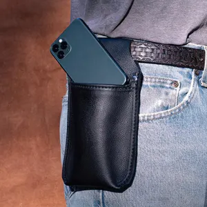 Reisen hängen an Ihrer Taille Weinflaschen etui Schwarz im Freien Tragbarer Ledergürtel halter für Smartphones