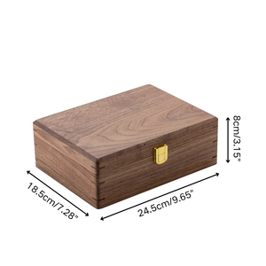 Bán buôn rắn Walnut gỗ hộp đồ trang sức thanh lịch lửng đồ trang sức bằng gỗ lưu trữ với khóa - Product Image 2