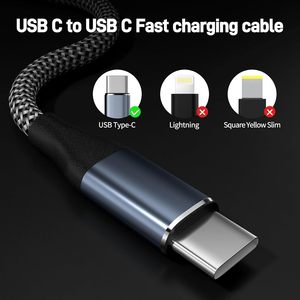 <b>USB</b> <b>Cable</b> Type-C 240W 5A Type C <b>Cable</b> Fast <b>Charging</b> New Arrival 1m 2m 3ft 6ft Braided <b>USB</b>-C Data Charger USBC Lead - Product Image 4