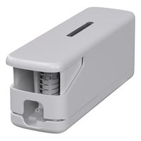 Distributeur de savon mousse manuel mural en plastique ABS écologique, moderne, blanc-gris, 300 ml, pour salle de bain d'hôtel
