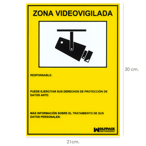 ป้ายเขตการเฝ้าระวังด้วยกล้องวิดีโอ 21 x 30 (H) ซม. - Product Image 2