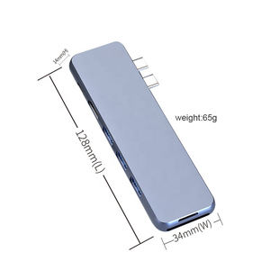 8 1 USB C HUB Dual Display USB Type C HUB ชิปเซ็ต176 PS ขยาย DUAL 4K HD Display สนับสนุน MST สำหรับ <span class=keywords><strong>Mac</strong></span> <span class=keywords><strong>OS</strong></span> USB 3.0 Stock - Product Image 2