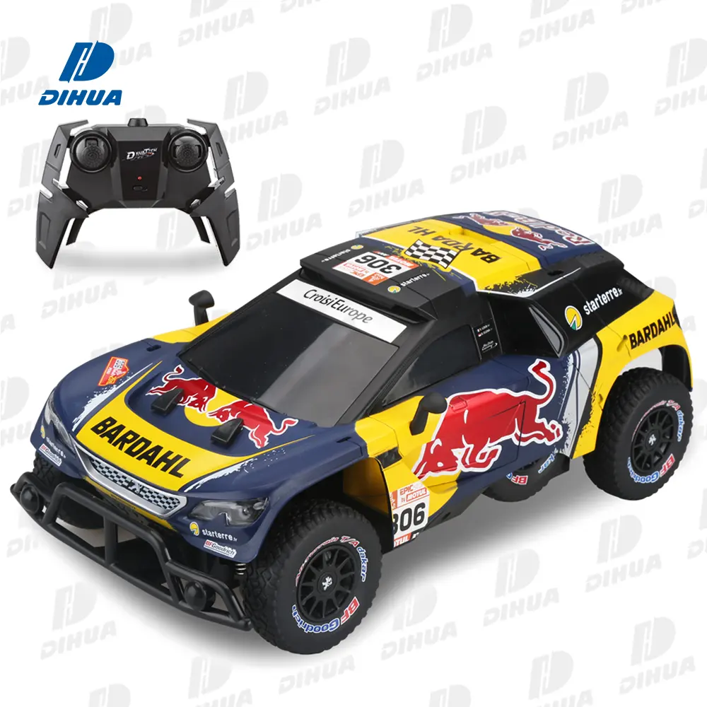 Scala 1:16 2.4G Red Bull PEUGEOT 3008 con licenza ufficiale per bambini camion telecomandato giocattolo per tutti i terreni fuoristrada RC Car Racing Hobby