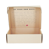 Boîte d'emballage d'emballage plat imprimé de logo personnalisé Boîte postale d'expédition kraft pliante découpée à l'emporte-pièce en carton ondulé