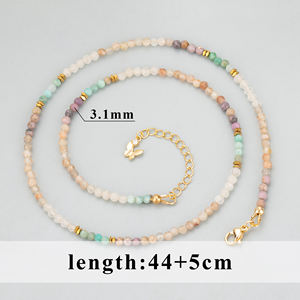 <span class=keywords><strong>MF67</strong></span> Vente en gros de bijoux de mode collier fait main, sans nickel, plaqué or 18 carats, cuivre, pierre naturelle, une pièce/lot - Product Image 2