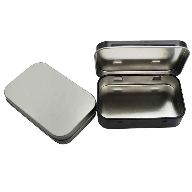 1 cái Survival kit tin nhỏ rỗng kim loại tin bạc đen lật lưu trữ Box trường hợp Organizer cho tiền xu kẹo Key