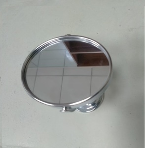 Espejo Redondo Metálico de Doble Cara con Rotación de 360 Grados y Juego de Cepillos para el Cabello, Superventas - Product Image 2