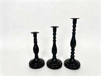 Porte-bougie Hurricane, élégant chandelier à tige haute, bougie conique en option, taille et finition personnalisées pour la décoration de table de mariage et de la maison