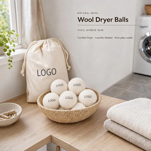 Boules de séchage en <span class=keywords><strong>laine</strong></span> naturelle personnalisées avec logo, 100 % <span class=keywords><strong>laine</strong></span> de Nouvelle-Zélande, pour le linge, OEM ODM, adoucissant textile - Product Image 3