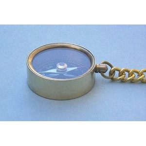 เข็มทิศทองเหลืองแบบพกพาสำหรับเดินป่าและกิจกรรมกลางแจ้ง พร้อมพวงกุญแจ - Product Image 3