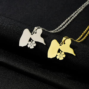 <span class=keywords><strong>Guadeloupe</strong></span> Carte Drapeau Étanche En Acier Inoxydable Bijoux De Mode Colliers Pendentif En Gros pour Femmes Hommes 2025 - Product Image 1