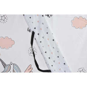 Tipi en coton et bois 110x110x106 Licorne - Product Image 3