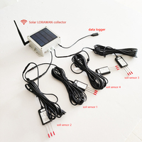 Capteur solaire RS485 Modbus Lorawan de température du sol d'humidité EC de salinité capteur 4 en 1 pour les données de surveillance en ligne de l'agriculture