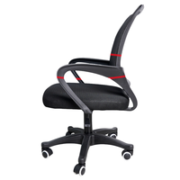 Chaise de bureau ergonomique en maille, pivotante, réglable en hauteur, avec dossier carré, pour dortoir et maison