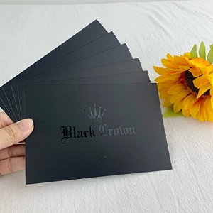 Custom Deluxe UV nero carta carta di carta opaca di istruzioni per la cura dei gioielli carta Deluxe <span class=keywords><strong>grazie</strong></span> piccola creazione di biglietti da visita - Product Image 2