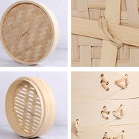 Mini panier à vapeur en bambou naturel, vente en gros, haute qualité rond, panier à vapeur en bambou, panier alimentaire
