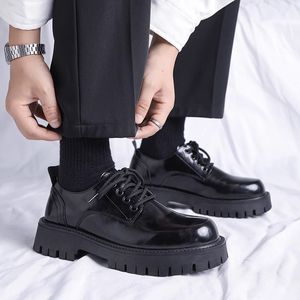 Zapatos de Cuero Casuales Negros para Hombre, Estilo Británico, Suelas Suaves, para Vestir Formal, Primavera 2026 - Product Image 2