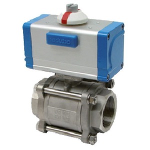Válvula de Bola con Actuador Neumático Roscado para Aplicaciones Generales a Temperatura Normal, Otros Fluidos - Product Image 1