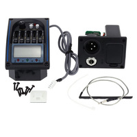 5 bant EQ akustik elektro gitar pickup Tuner öncesi Amp akustik gitar ekolayzer LCD Tuner ile