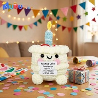 Boneka Amigurumi Kue Ulang Tahun Es Krim Rajutan Tangan untuk Dekorasi Meja
