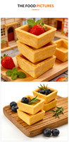 Moule à tartelettes commercial mini carré pour tarte aux œufs, tarte aux fruits portugaise, en stock pour machine à presser les coques de tartelettes et les biscuits