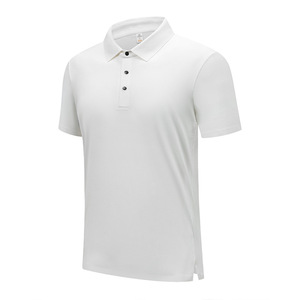 Polo para Hombre, Blanco, Manga Corta, Nailon, Secado Rápido, Ligero, Ropa Casual - Product Image 1