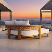 Ensemble de canapés modernes pour l'extérieur, chaise de loisirs, meubles de luxe en teck pour patio, balcon, jardin, imperméable et durable