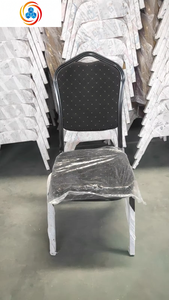 Chaises de banquet modernes et contemporaines en métal noir, empilables, durables, pour restaurants, hôtels, mariages, fêtes et appartements – Vente en gros à prix réduit - Product Image 3