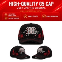 Gorra de Béisbol de 5 Paneles para Hombre, Gorras Rico, de Alta Calidad, Personalizada de Fábrica, con 31 Viseras, de Satén Negro y Gamuza, con Borde Plateado Metálico