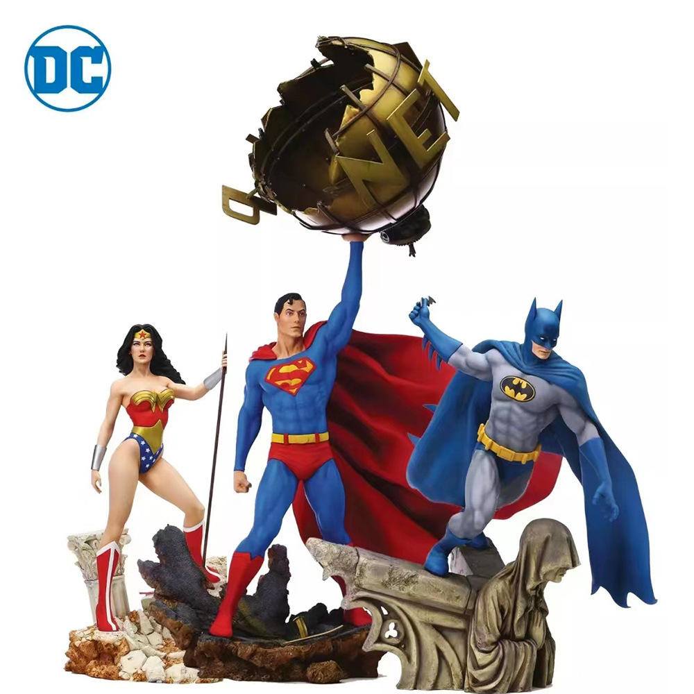 Resin Superman, Batman, and Wonder Woman (3-piece set)