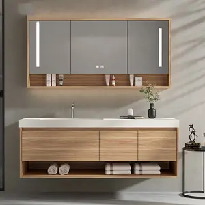 2024 baru Morden Vanity otomatis lemari kamar mandi gaya tahan air Vanity Modern lemari kamar mandi