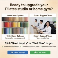 Pilates Reformer Pliable pour la Maison – Équipement de Silencieux avec Chariot en Bois Massif pour l'Entraînement