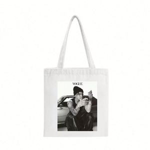 Sacs fourre-tout promotionnels en toile de coton vierge pour courses et sacs à chaussures pour Kpop - Product Image 5