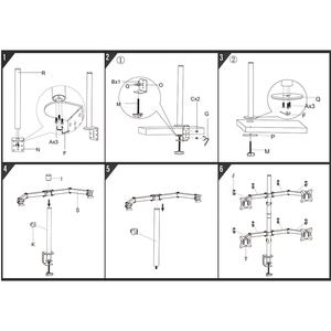 Vente directe d'usine <span class=keywords><strong>support</strong></span> de moniteur Quad à <span class=keywords><strong>double</strong></span> bras <span class=keywords><strong>support</strong></span> de montage mural rétractable <span class=keywords><strong>support</strong></span> de moniteur de bureau - Product Image 2
