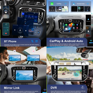 Podofo 7 "4 + 64G Android autoradio stéréo sans fil Carplay/Android Auto GPS/DSP/Wifi/FM/RDS/BT pour <span class=keywords><strong>FIAT</strong></span> <span class=keywords><strong>Punto</strong></span> 2012-2016 ODM OEM - Product Image 2