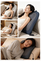Coussin de massage à brancher, soutien lombaire, oreiller de marche double usage, masseur multifonctionnel à compresse chaude, fonctions mécaniques de temporisation