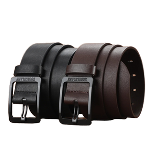 Ceinture en cuir de vachette véritable de haute qualité pour homme avec boucle en acier allié – Ceinture décontractée réglable style polo, fabrication directe OEM - Product Image 1