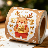 Pegatinas Navideñas Reutilizables Personalizadas, Lindas Pegatinas Adhesivas de Dibujos Animados, Resistentes al Agua, con Protección UV, Ecológicas, para Decoración de Fiestas en el Hogar