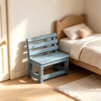 Chaise miniature en bois, modèle de meuble miniature, banc avec dossier pour maison de poupée, diorama, décoration de bureau, photographie, artisanat, présentation