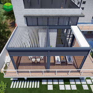 Personalizado al por mayor barato Jardin Gazebo Pavilion con <span class=keywords><strong>cortinas</strong></span> China aluminio moderno jardín al aire libre aluminio pérgola no recubierta - Product Image 5