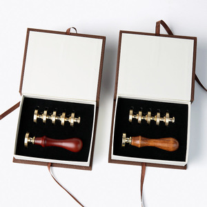 5 + 1 Bộ tem/con dấu sáp tem mẫu có thể được lựa chọn/Brass khắc/phong bì thư mời trang trí/Nhà sản xuất bán buôn - Product Image 2