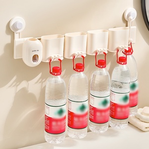 Removable Suction Cup <b>Toothbrush</b> <b>Holder</b> <b>Wall</b> <b>Mount</b> Bathroom Storage Rack for Toothpaste Razor Comb Shower Essentials - Product Image 4