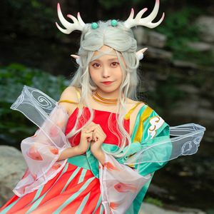 Yao Cosplay Costume Women Ancient Style Deer Antler Outfit Glory Game Costume SMLXLXXLXXXL Polyester Fiber - Product Image 4